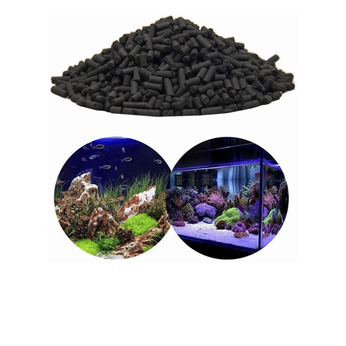 GENERICO - carbón activado para filtro de pecera y acuarios por 1 kg.