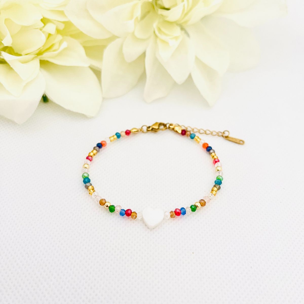 GENERICO - Pulsera Regulable Muranos Mostacillas y Acero - Diana