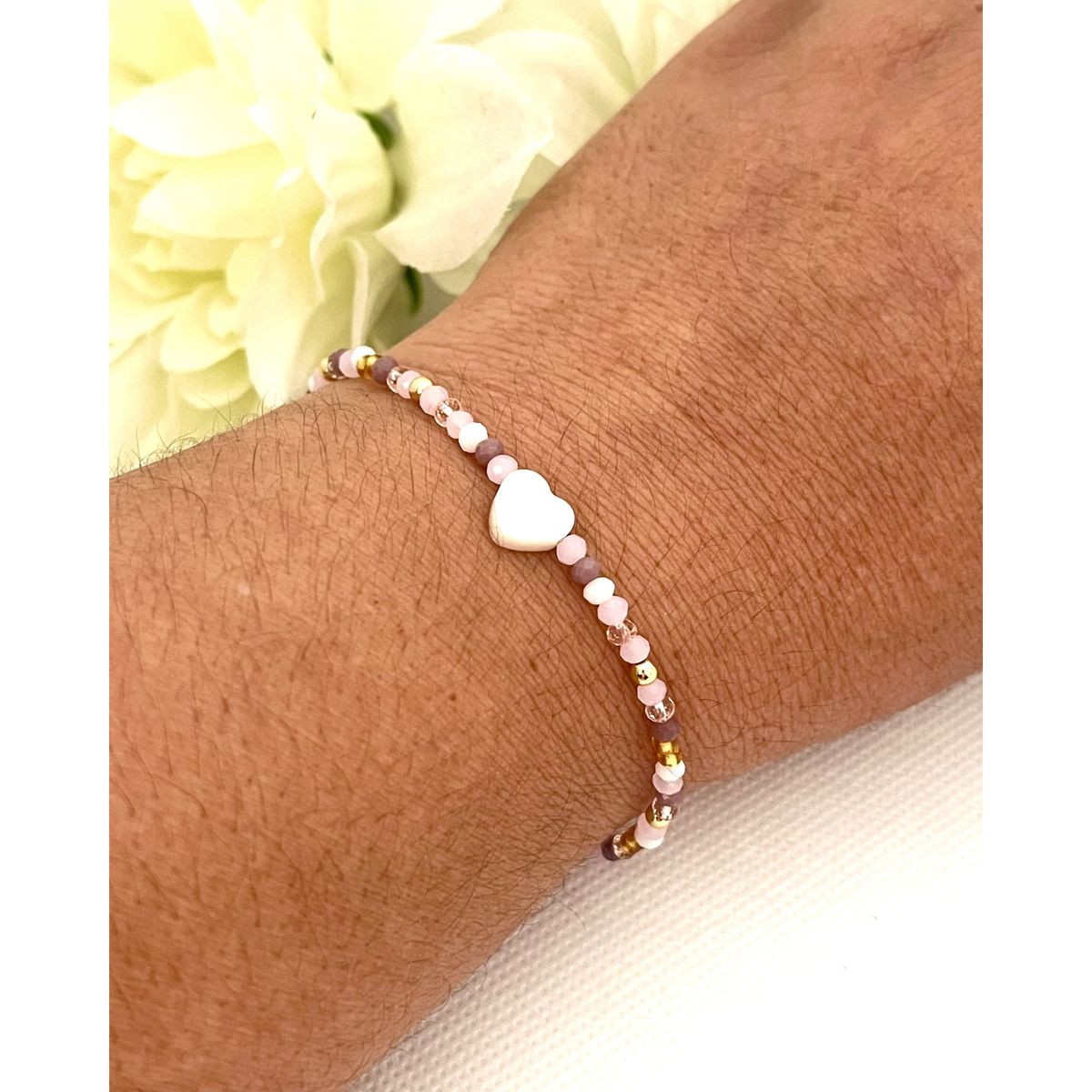 GENERICO - Pulsera Regulable Muranos Mostacillas y Acero - Diana