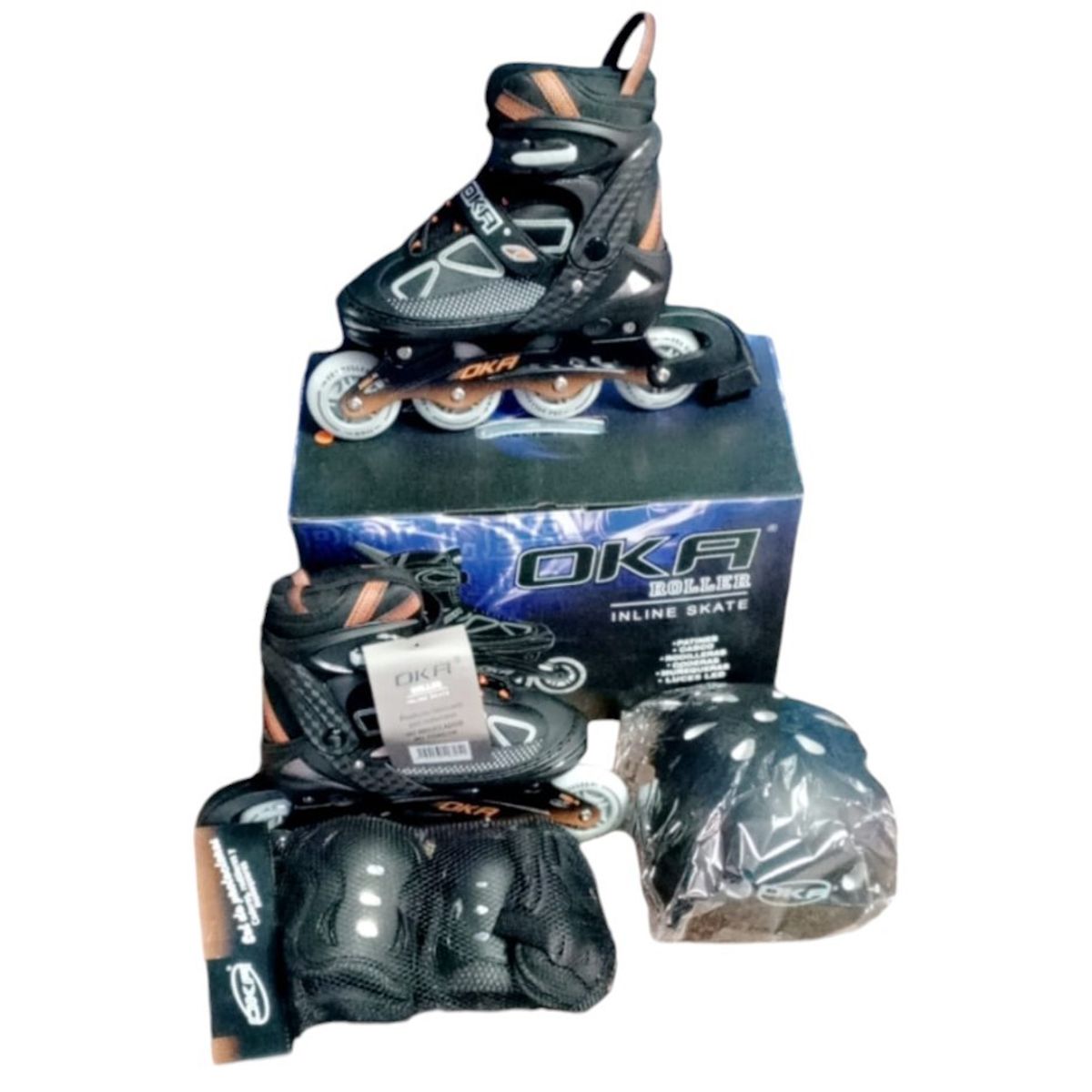 OKA - PATIN LINEAL OKA NARANJA TALLA L 38-41