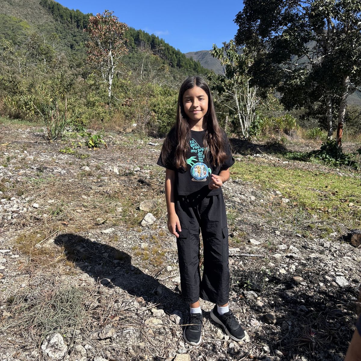 RED CARROT - Pantalon cargo color negro