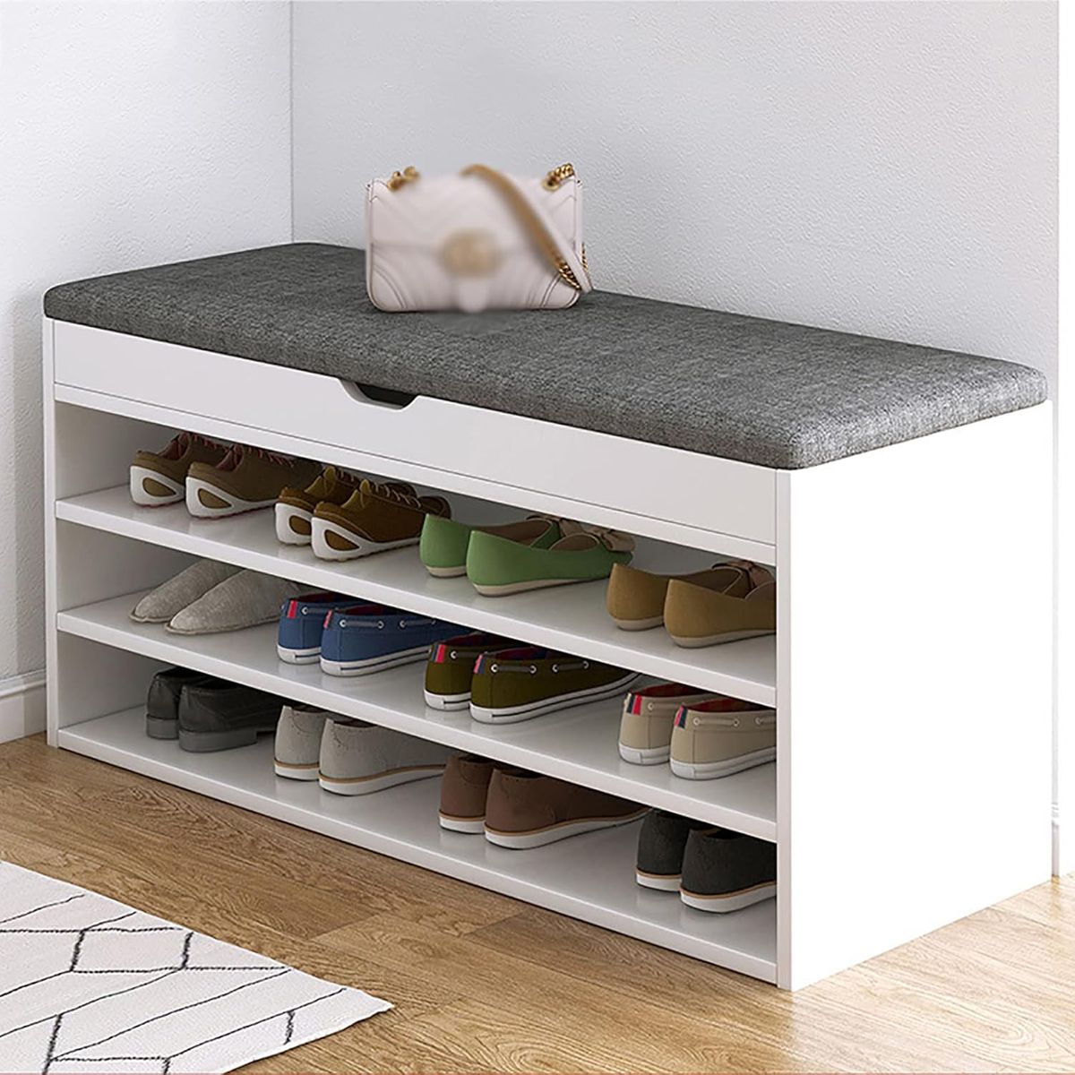 GENERICO - Zapatera Armado Acolchonado Emil Blanco - Gaudi