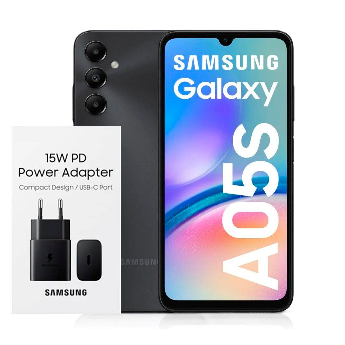 SAMSUNG - Galaxy A05S 6GB RAM 128GB Negro + Adapter 15w