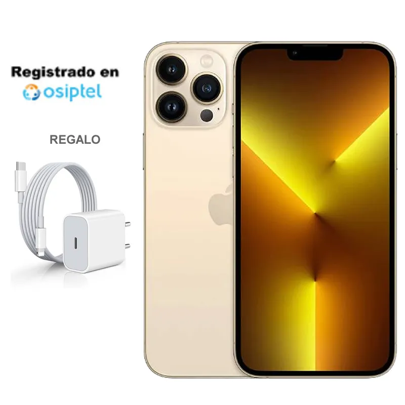 APPLE - iPhone 13 Pro Max 128GB Gold - Caja Sellada