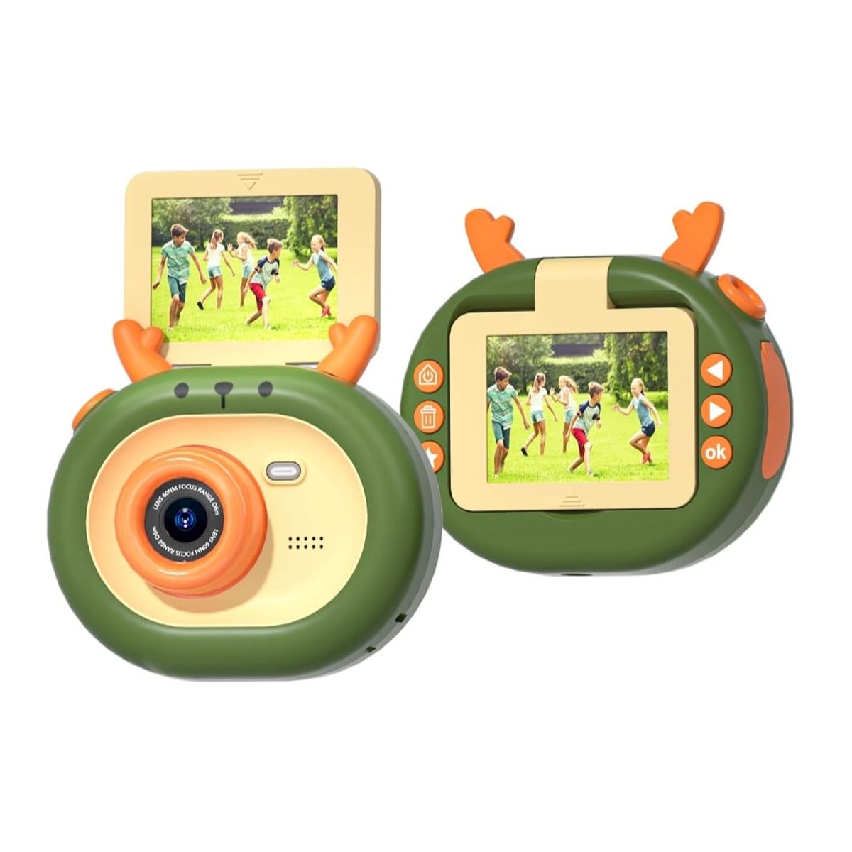 TOMATE - Mini Cámara Selfie Para Niños, Pantalla Abatible De 1