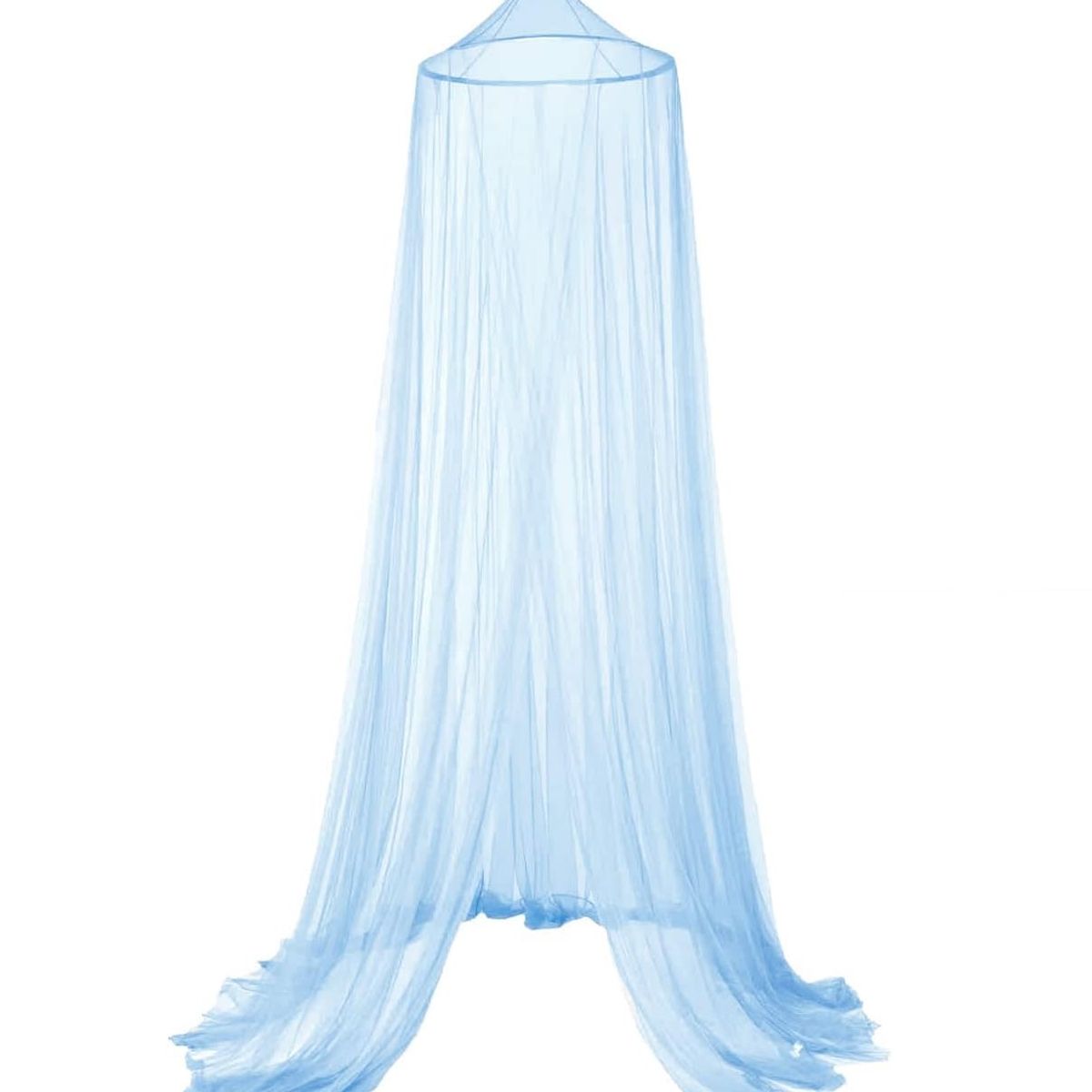 GENERICO - Malla Mosquitera cortina Celeste para cama tipo cúpula