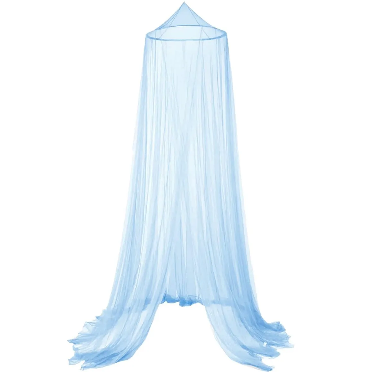 GENERICO - Malla Mosquitera cortina Celeste para cama tipo cúpula