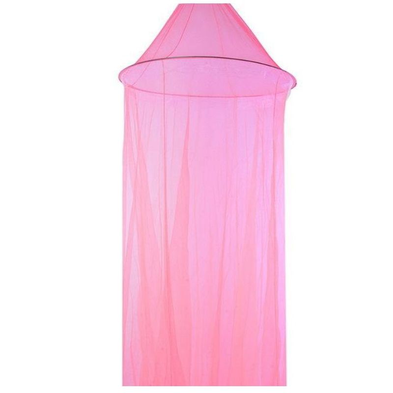 GENERICO - Malla Mosquitera cortina Rosado para cama tipo cúpula
