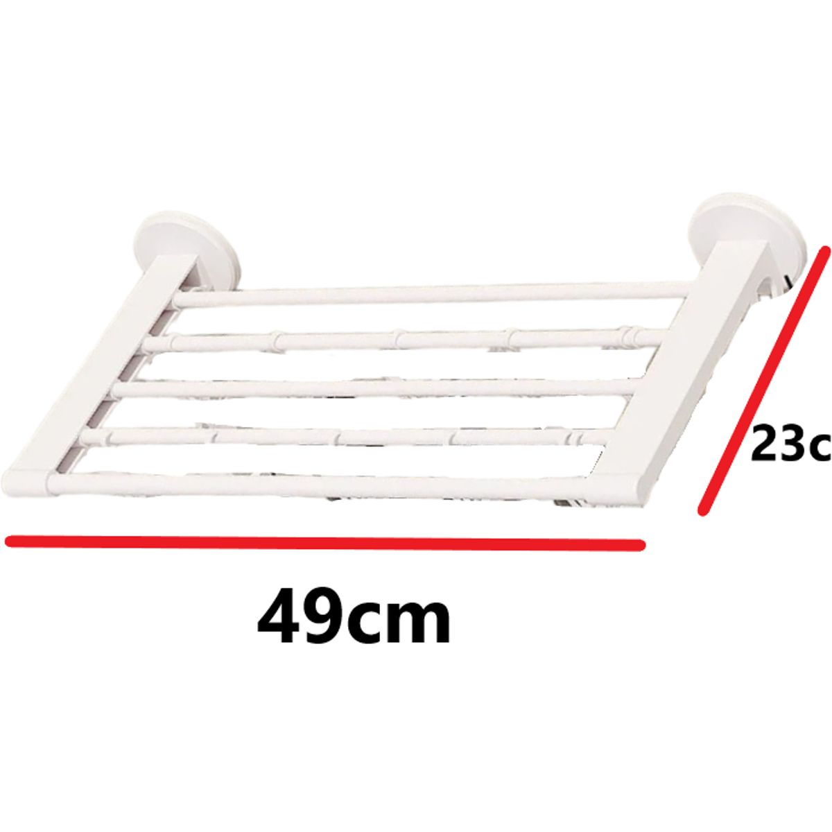 GENERICO - Pack x2 toallero BLANCO de acero inoxidable barra de toalla