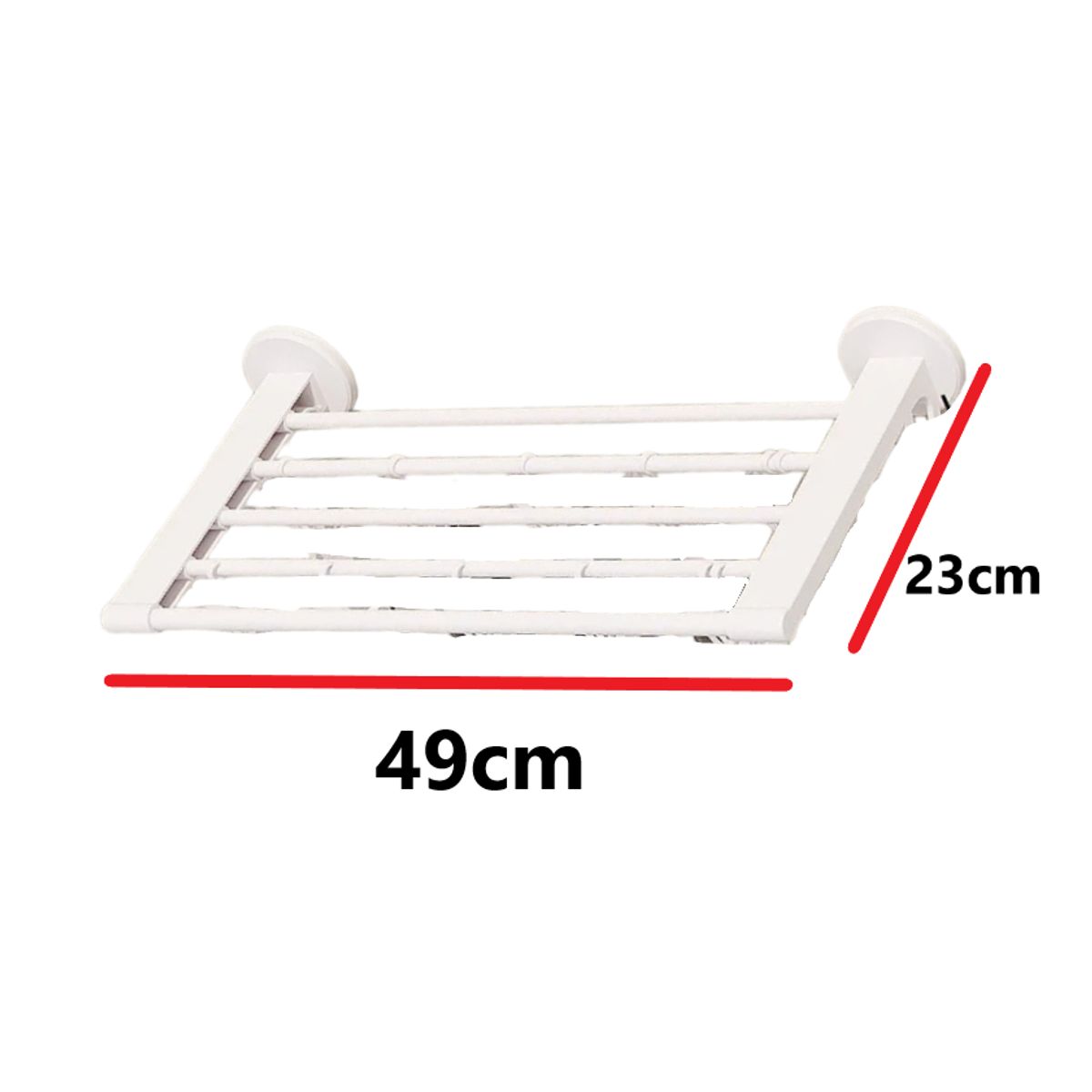 GENERICO - Pack x2 Repisas toallero BLANCO de acero inoxidable