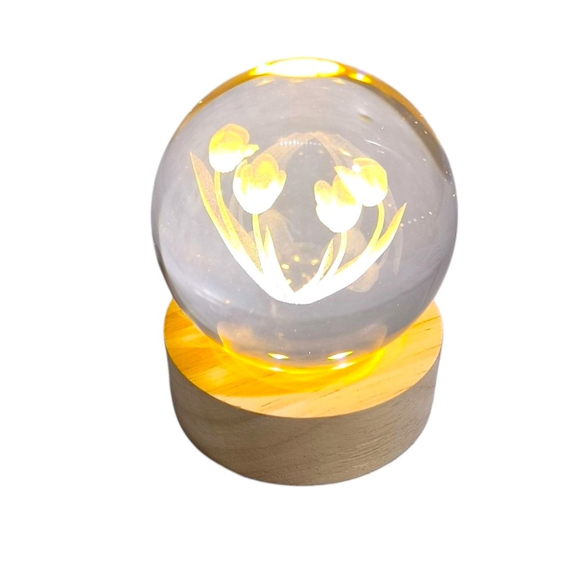 GENERICO - Esfera de cristal con diseño Tulipanes