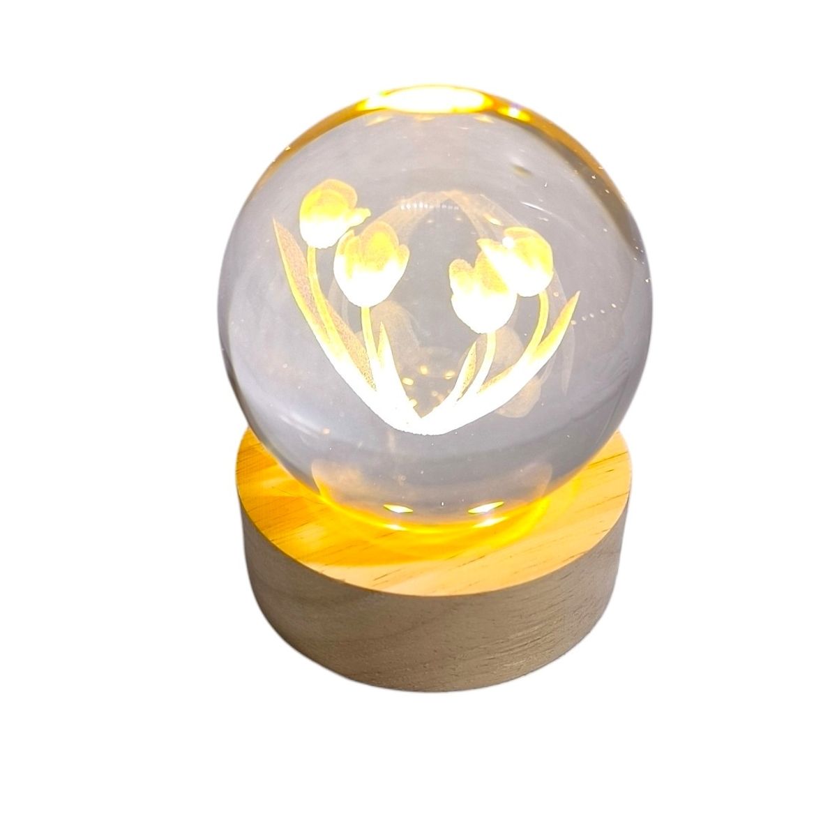 GENERICO - Esfera de cristal con diseño Tulipanes