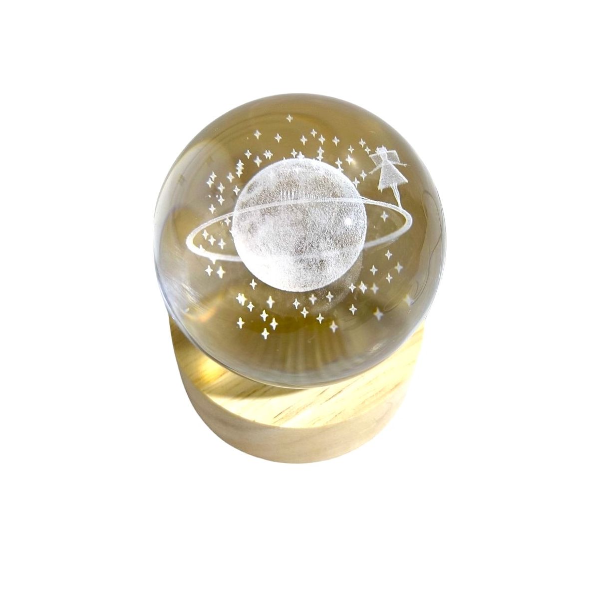 GENERICO - Esfera de cristal con diseño Niña en galaxia