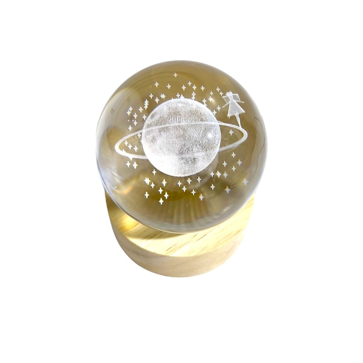 GENERICO - Esfera de cristal con diseño Niña en galaxia