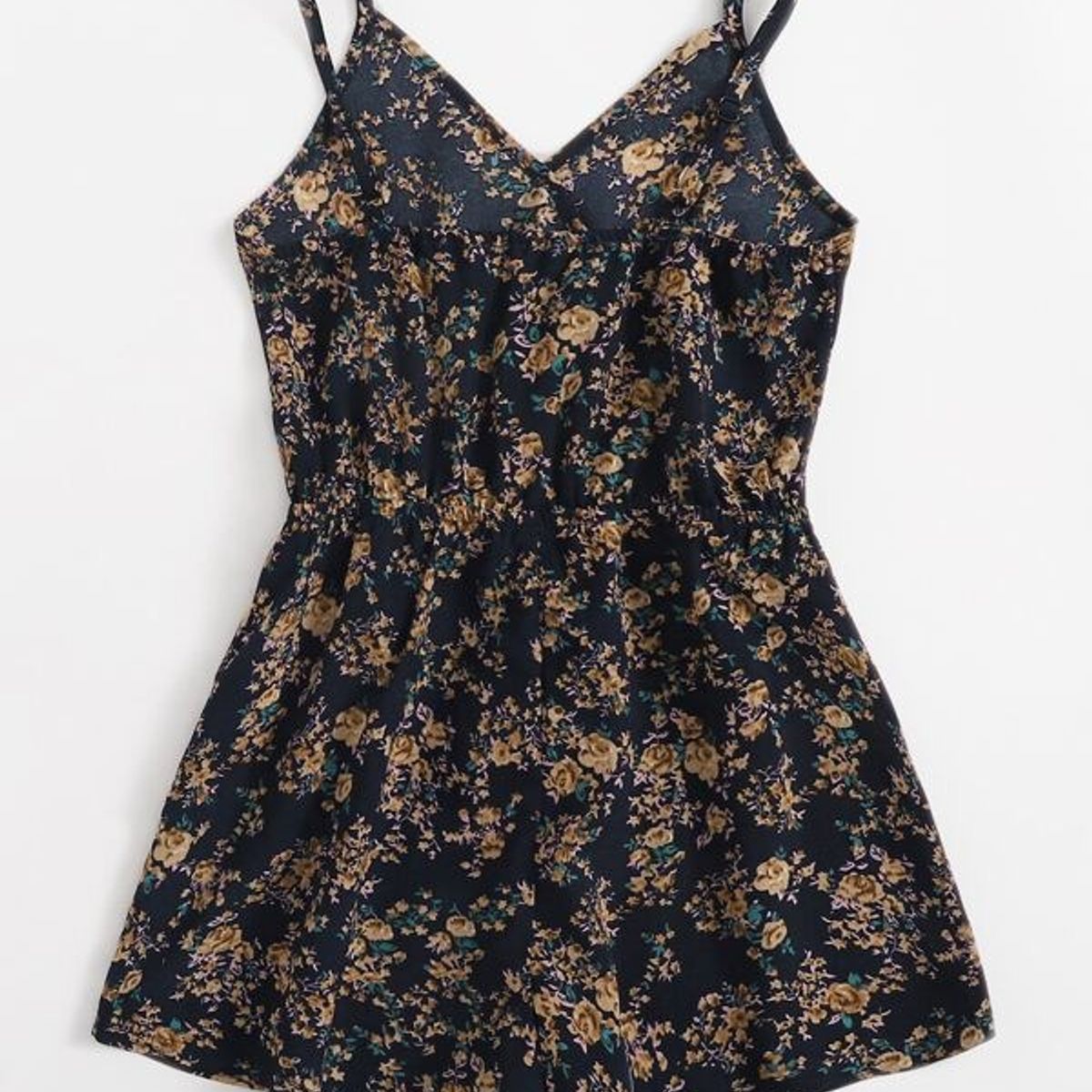 TAIS PRINCESS - Tais Princess Enterizo de tirantes manga cero con estampado floral