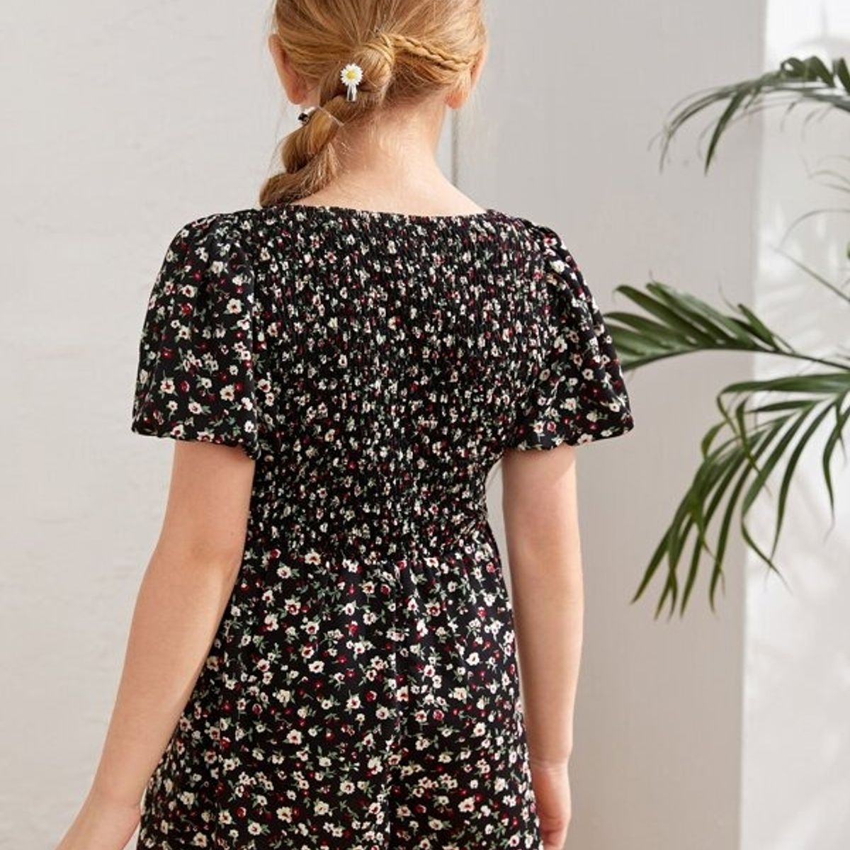 TAIS PRINCESS - Tais Princess Enterizo niñas negro floral de margarita Bohemio