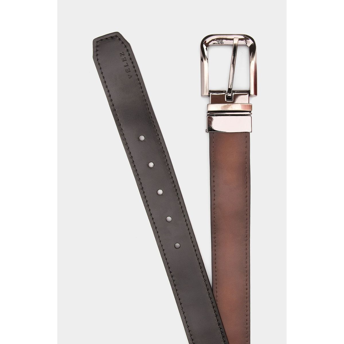 VELEZ - Vélez Cinturón Doble Faz De Cuero Vintage Miel