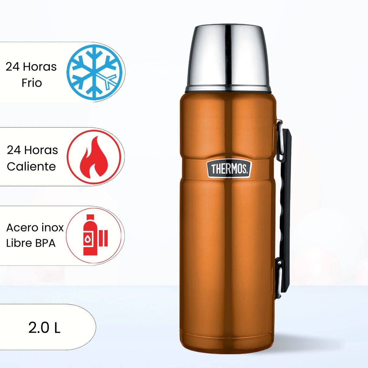 THERMOS - Termo de Bebida King 2.0 LT Dorado