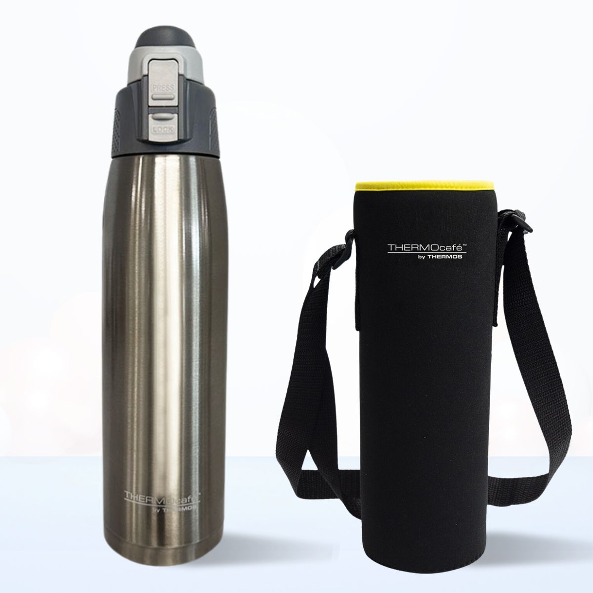 THERMOS - Tomatodo Termico Extrema + Funda 1 Lt Plateado