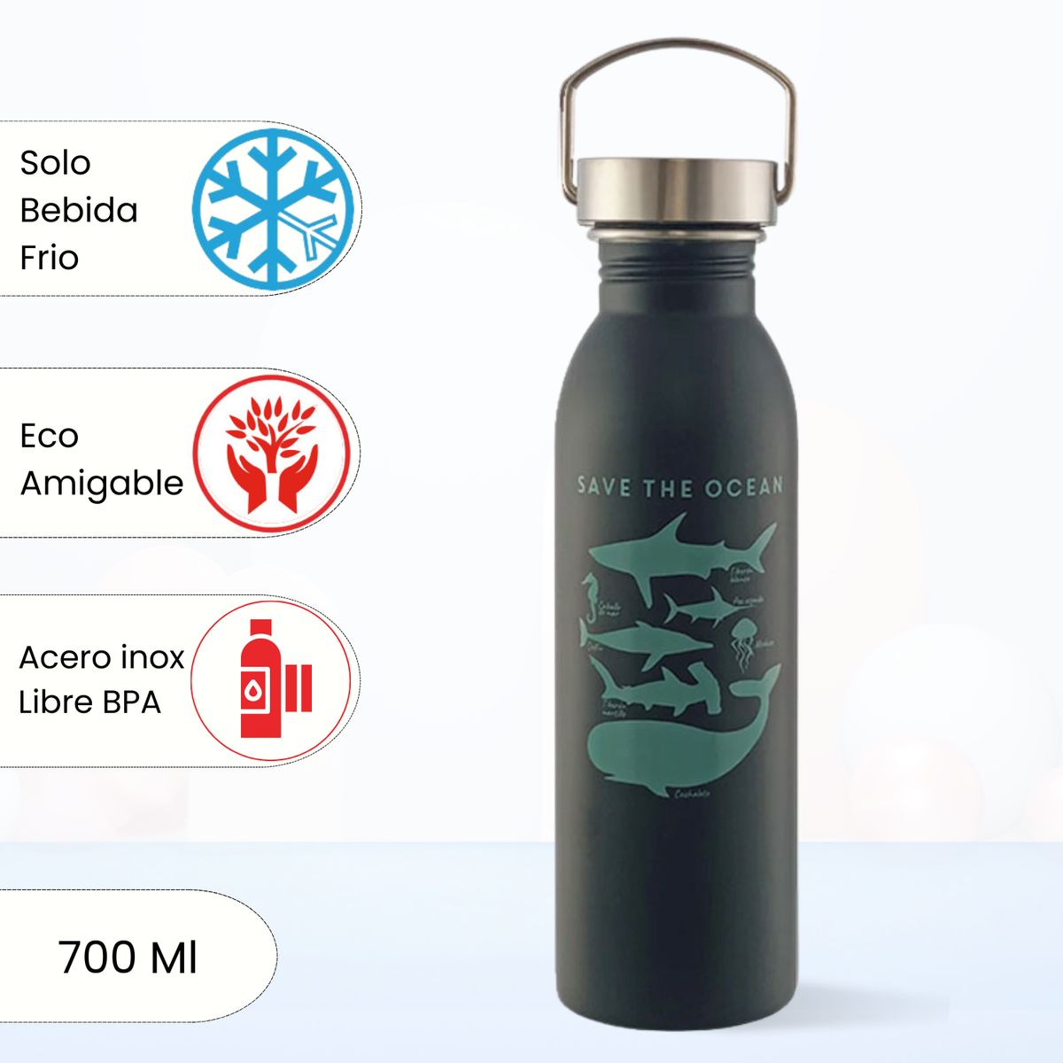 THERMOS - Tomatodo Deportivo Oceano 700 Ml Negro