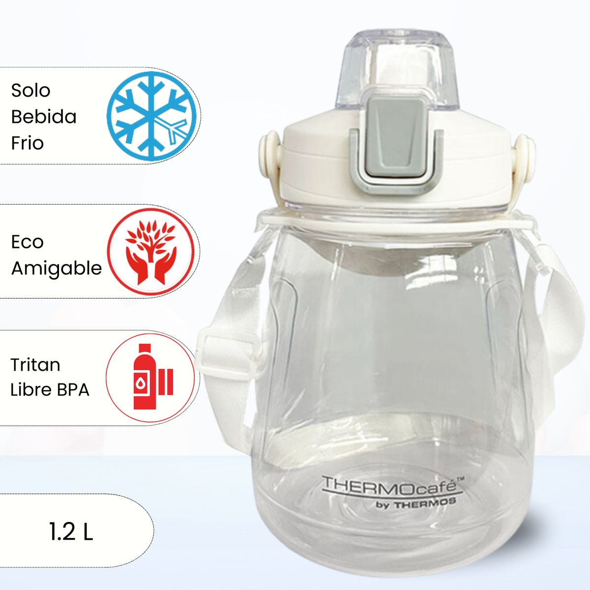 THERMOS - Tomatodo Deportivo Botella Go 1.2 Lt Gris