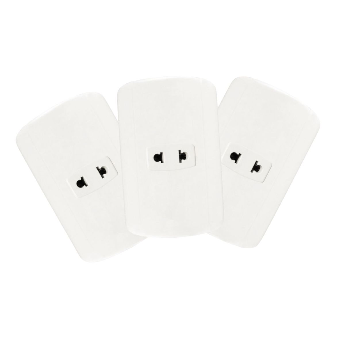 HOME LIGHT - pack 3 unidades Tomacorriente simple clásico home light