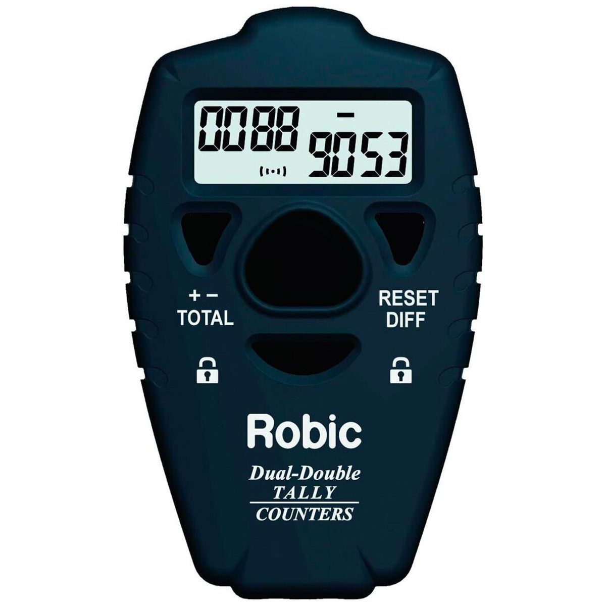 ROBIC - Contador Robic M467 Dual con Tono Vueltas Personas y más - Negro