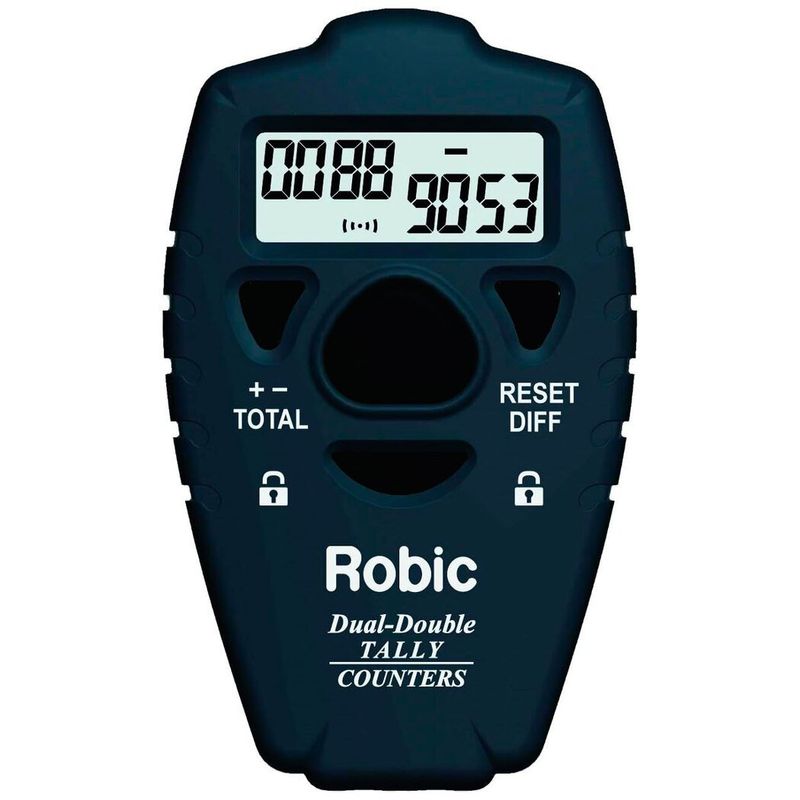 ROBIC - Contador Robic M467 Dual con Tono Vueltas Personas y más - Negro