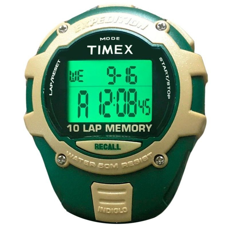 TIMEX - Cronómetro TIMEX EXPEDITION 10 Laps Multifunción Indiglo 01-100 Verde_.