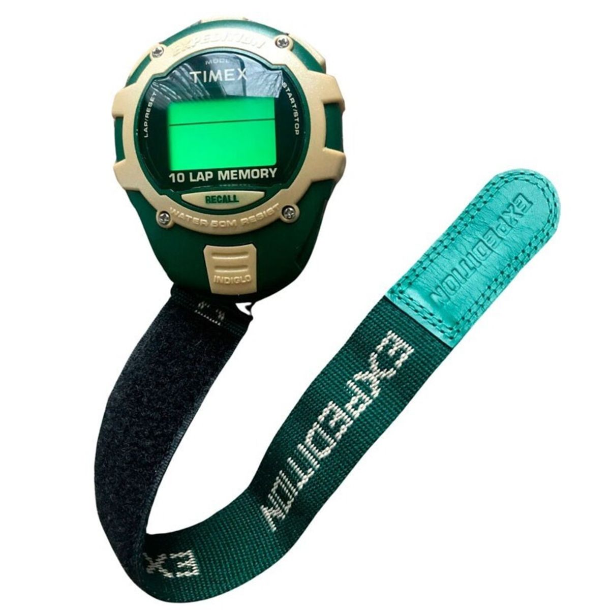 TIMEX - Cronómetro TIMEX EXPEDITION 10 Laps Multifunción Indiglo 01-100 Verde_.