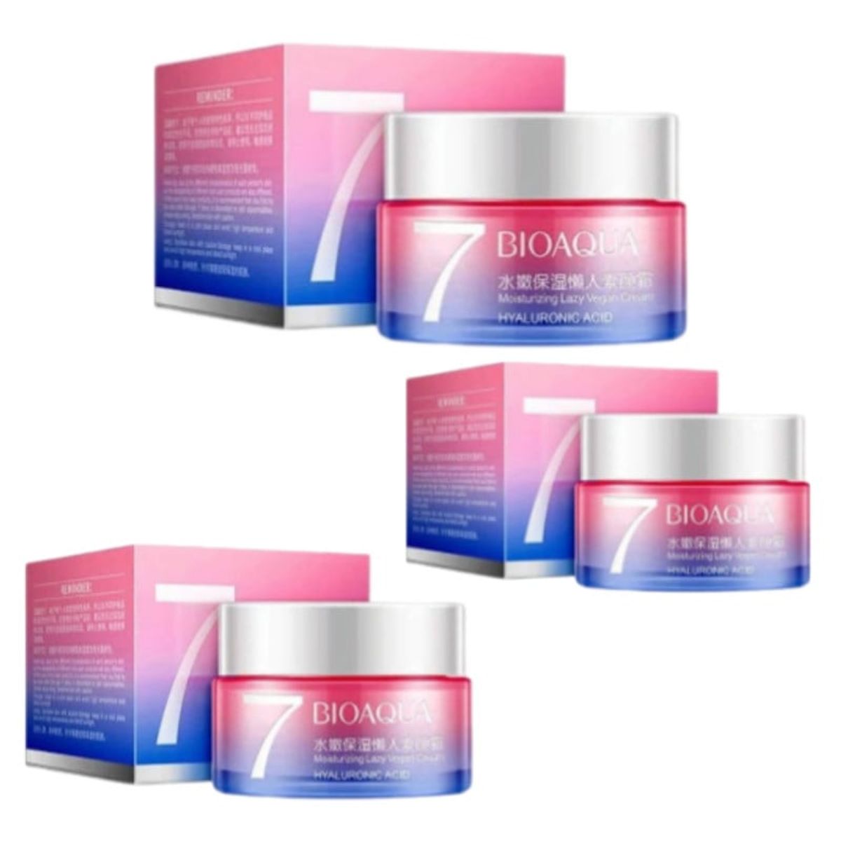 BIOAQUA - PACK 3 CREMA HIDRATANTE VEGANA V7 BIOAQUA