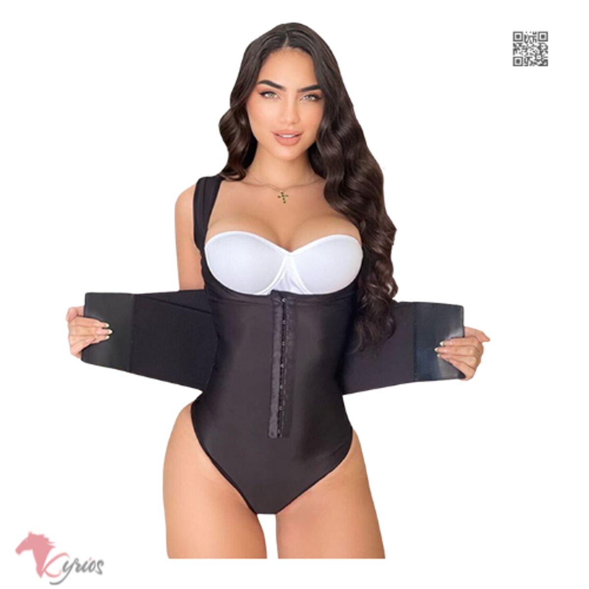 NACIONAL - Faja Body Reloj de Arena con Broches + CREMA AMARILLA