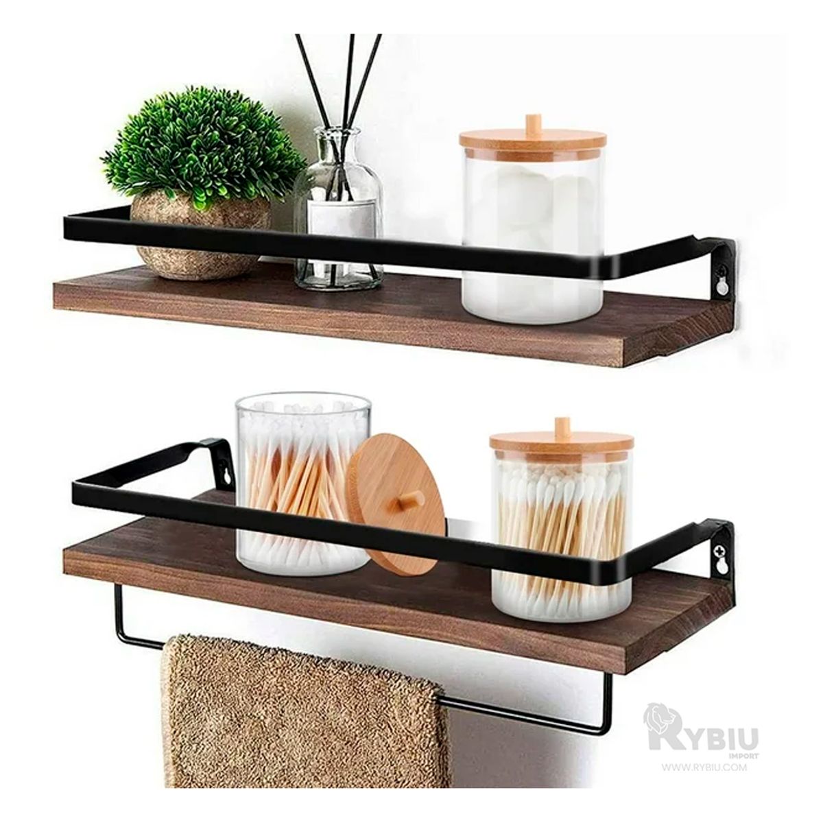 RYBIU IMPORT - Dispensador Ideal con Madera Transparente Y+Regalo Agendita