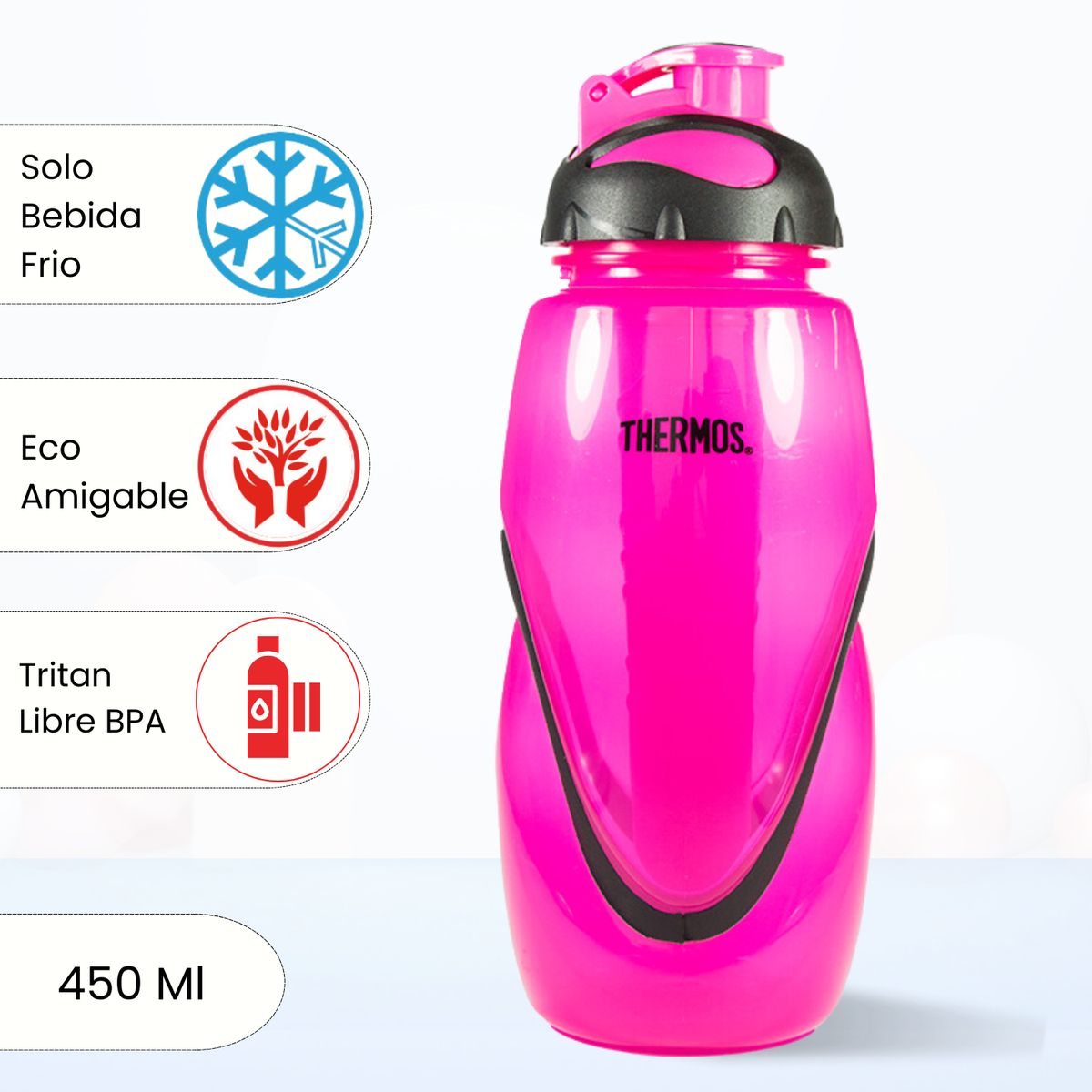 THERMOS - Tomatodo Deportivo Mediano Thermos 450 Ml Rosado