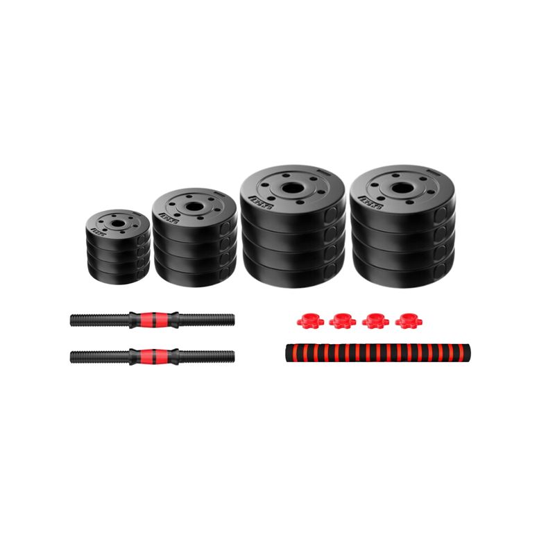 GENERICO - SET DE MANCUERNAS 40KG PVC CON ADAPTADOR