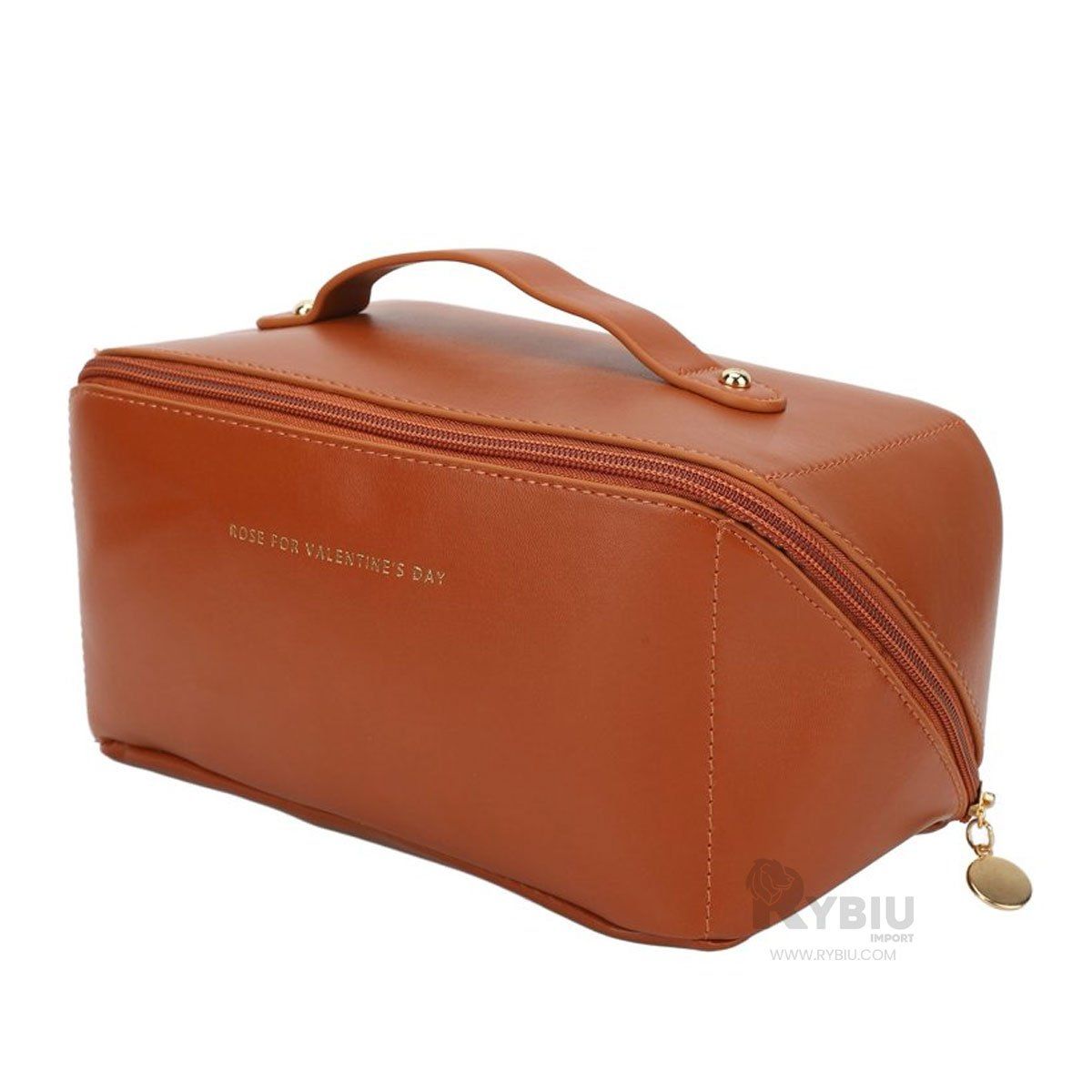 RYBIU IMPORT - Neceser con Multiples Usos en Marron Y+Stickers