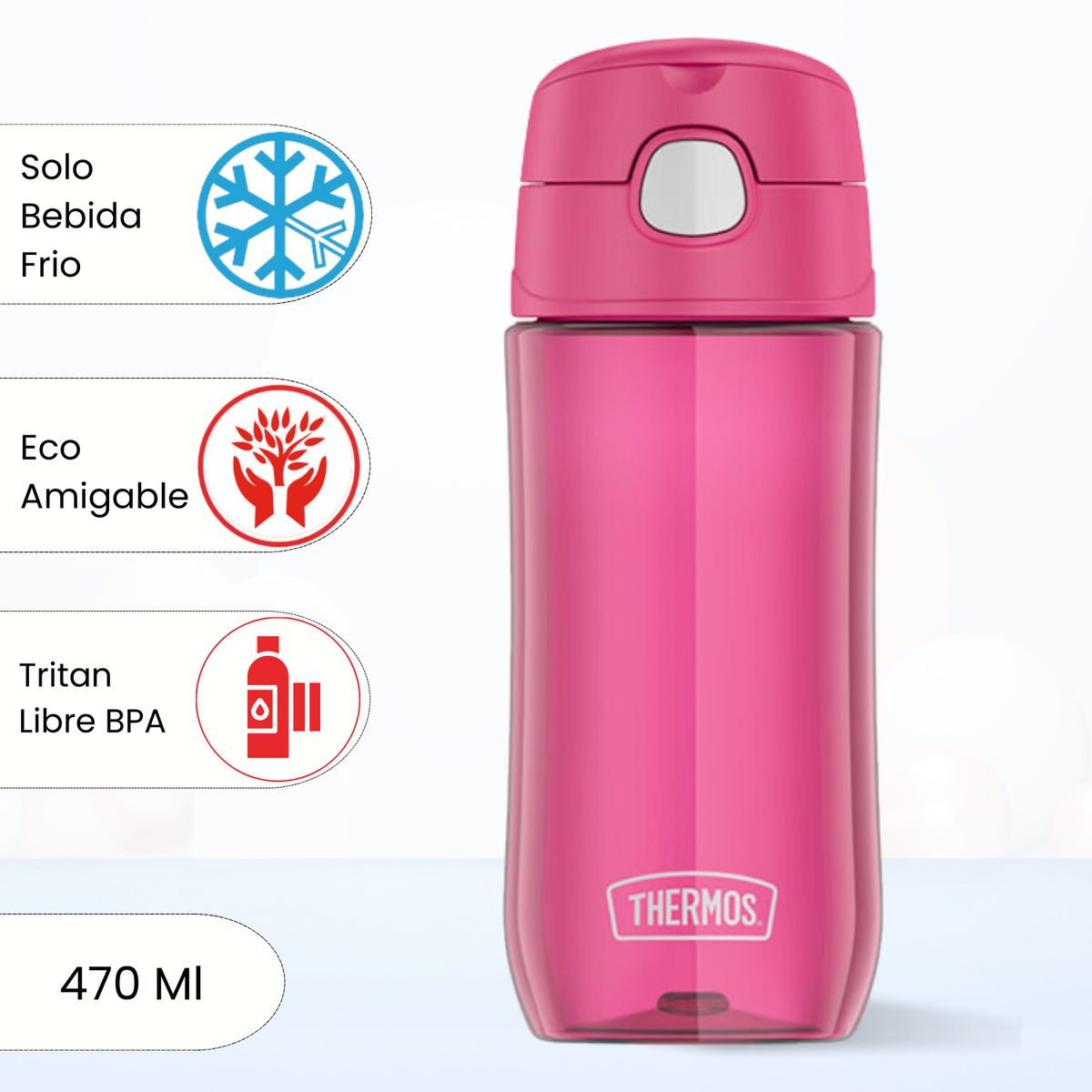 THERMOS - Tomatodo para niños FUN 470 Ml Rosado