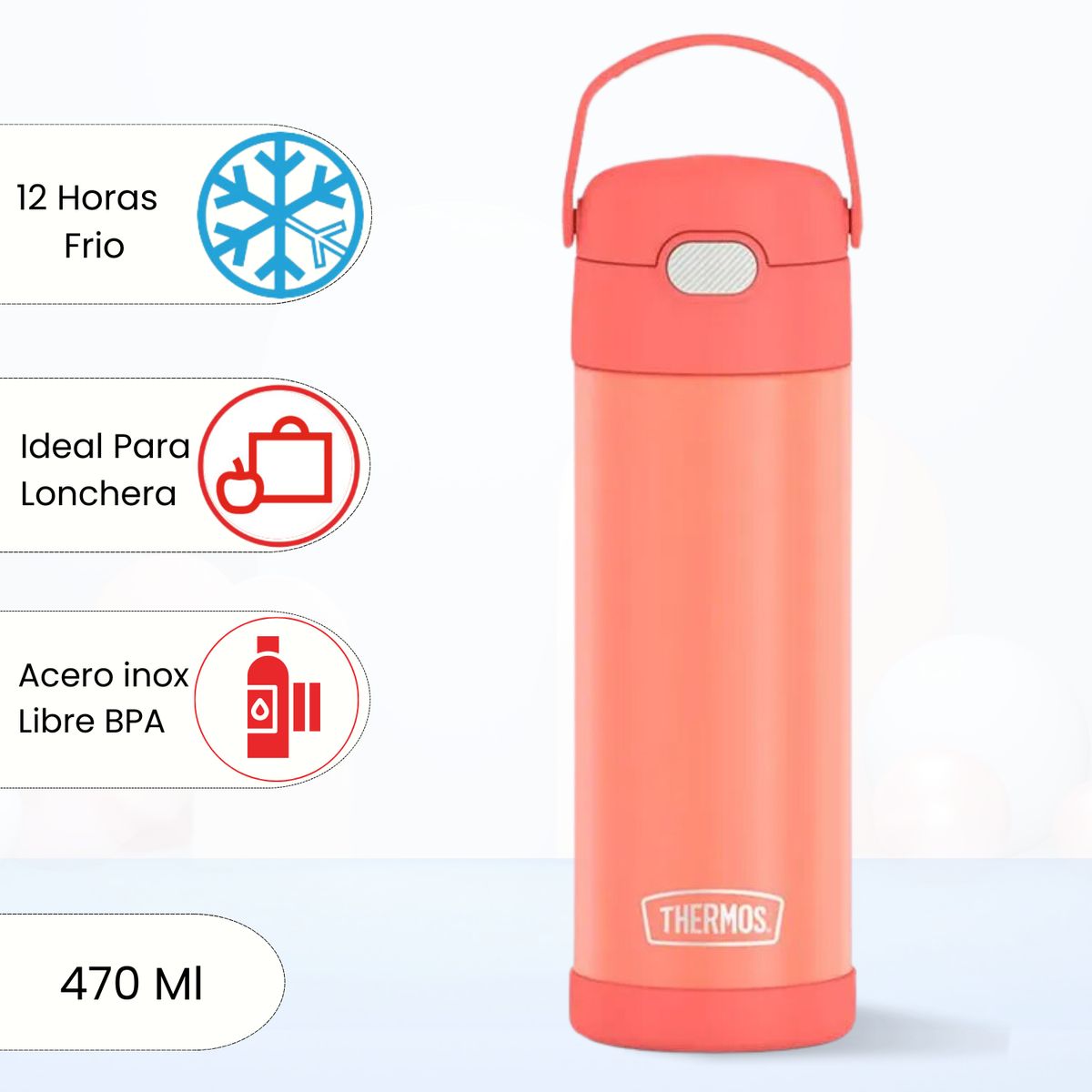 THERMOS - Tomatodo Termico para Niños Yolo 470 Ml Naranja