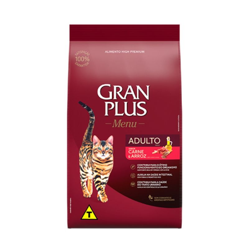 GRAN PLUS - Gran Plus Gatos Adultos Carne y Arroz 10 Kg