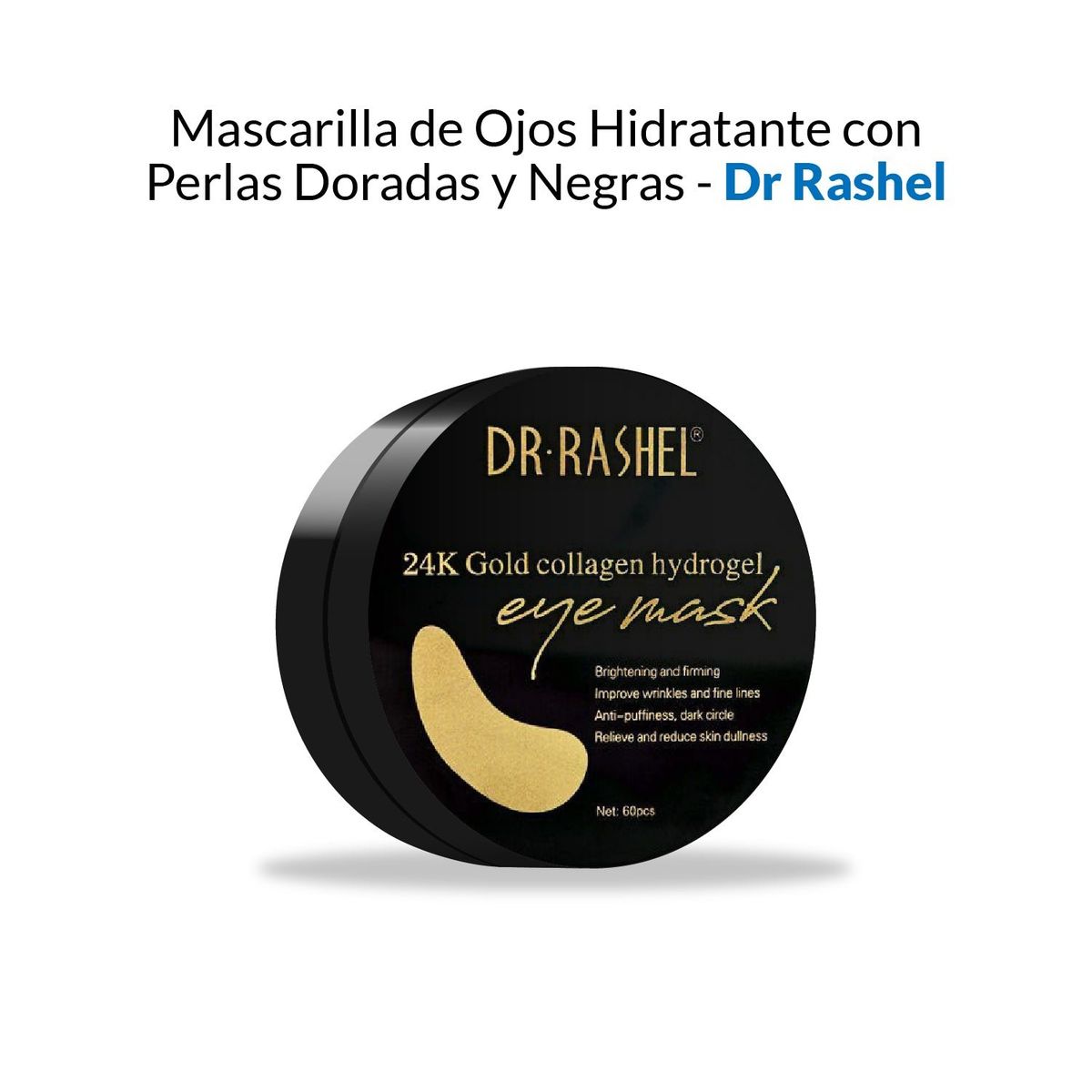 GENERICO - Mascarilla De Ojos Hidratante Con Perlas Doradas Y Negras