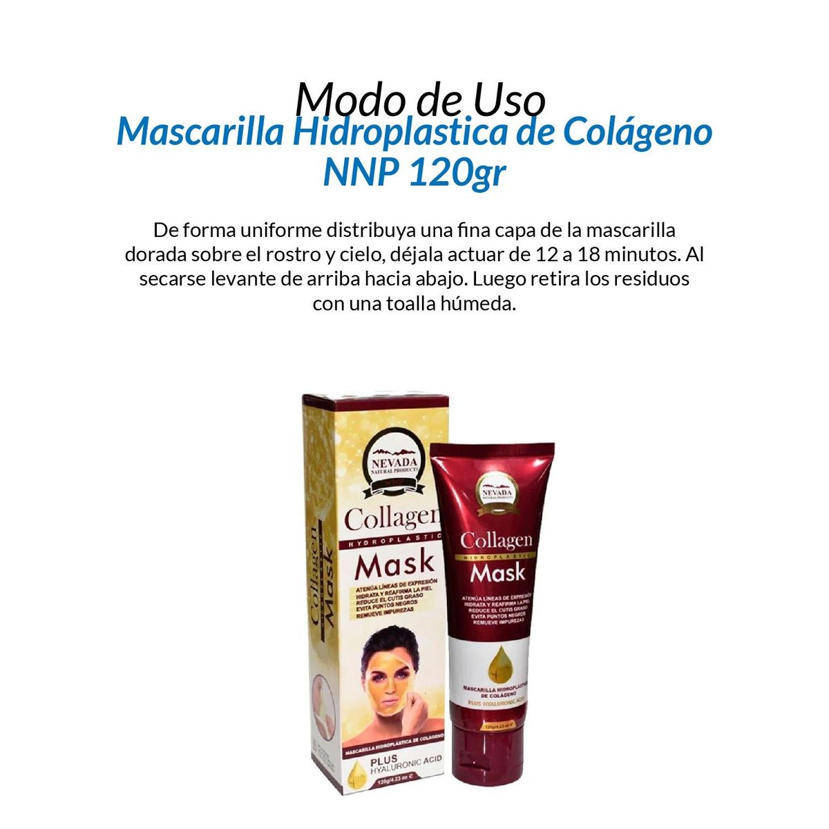 GENERICO - Mascarilla Hidroplastica De Colageno Nevada Products 120G