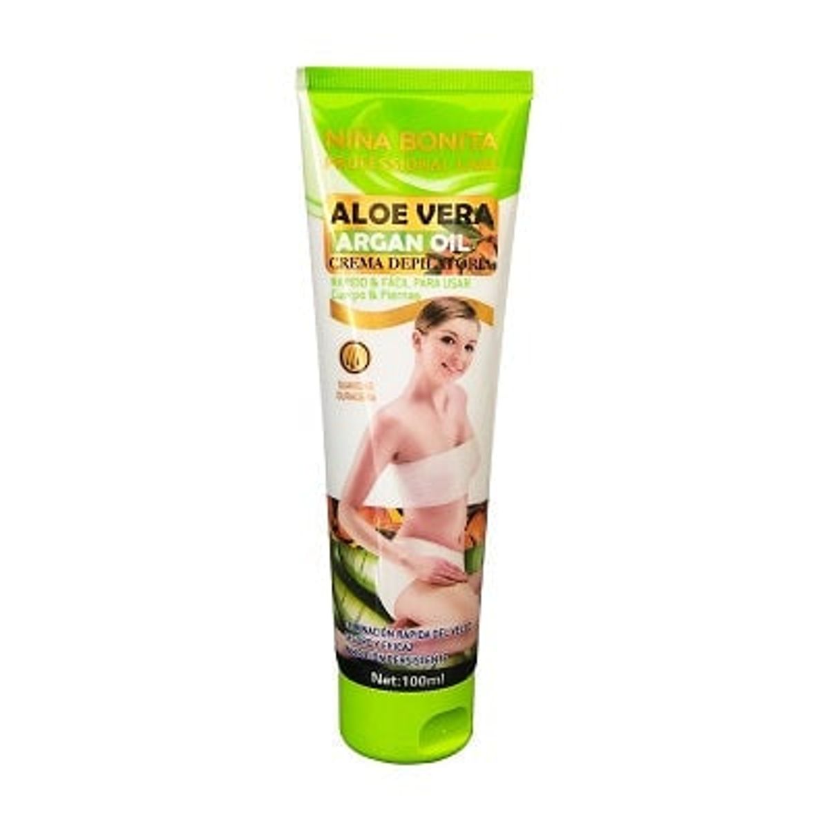 GENERICO - Crema Depiladora Niña Bonita Professional Care Aloe Vera - 100 Ml