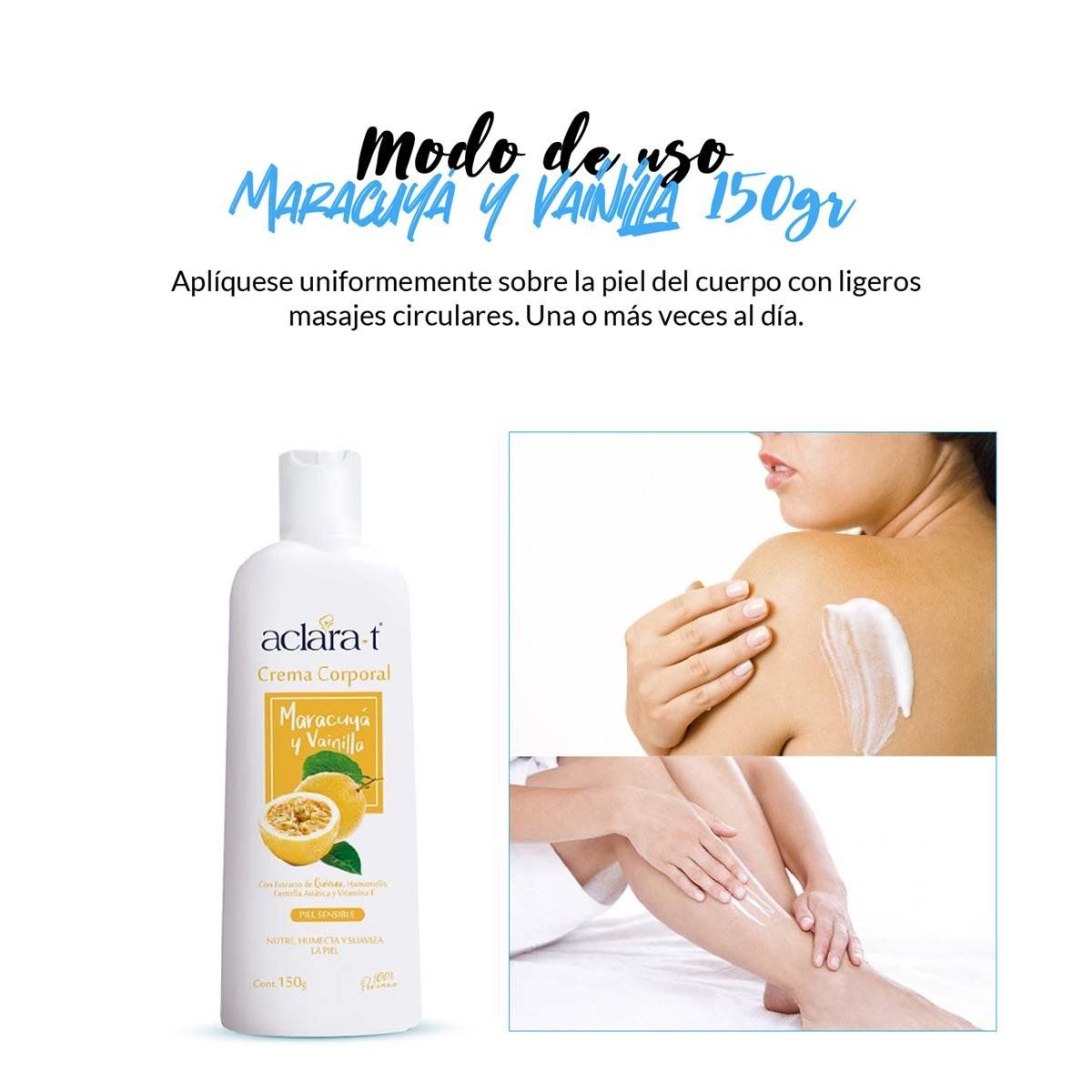 GENERICO - Crema Corporal Aclara-T maracuya Y Vainilla 150Gr