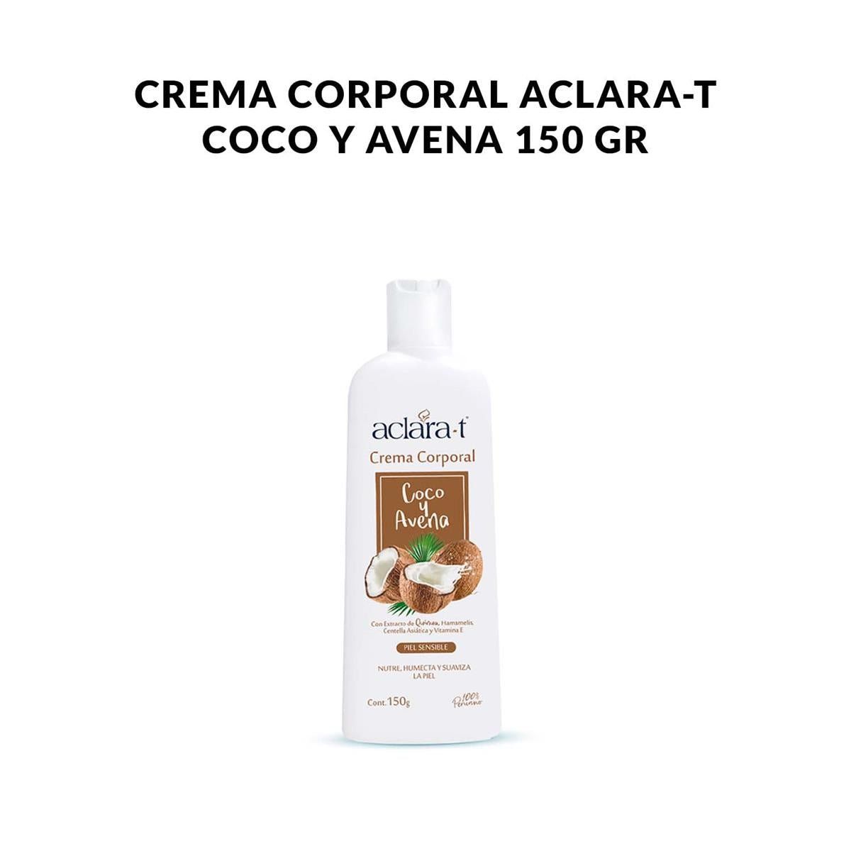 GENERICO - Crema Corporal Aclara-T Coco Y Avena 150Gr