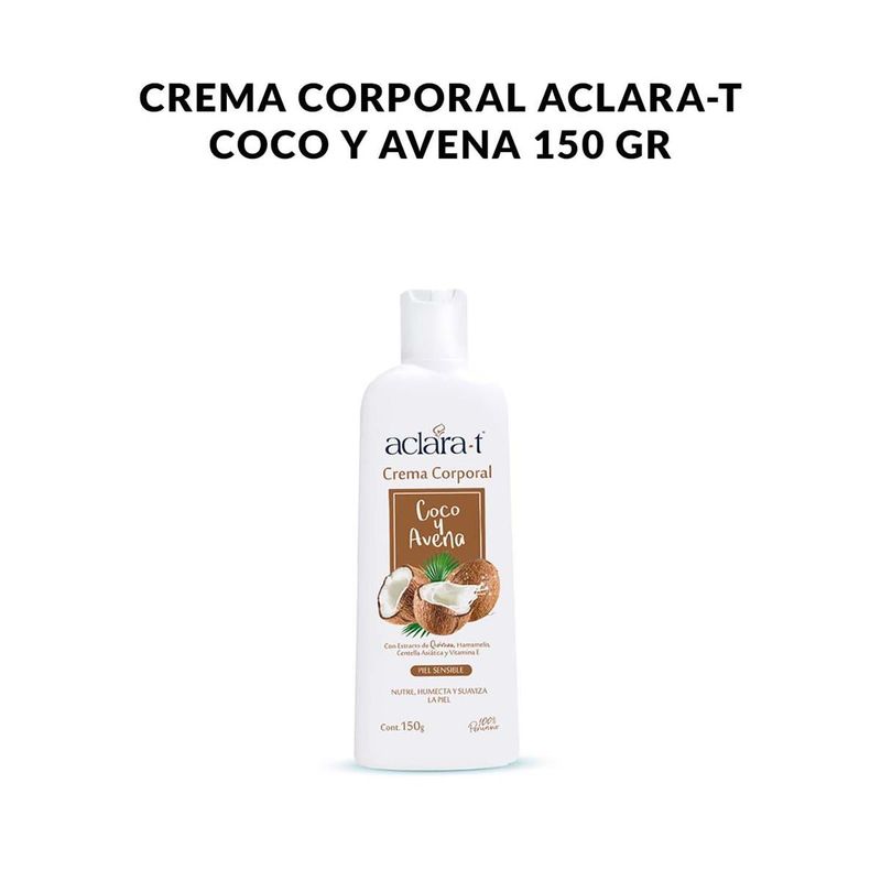 GENERICO - Crema Corporal Aclara-T Coco Y Avena 150Gr