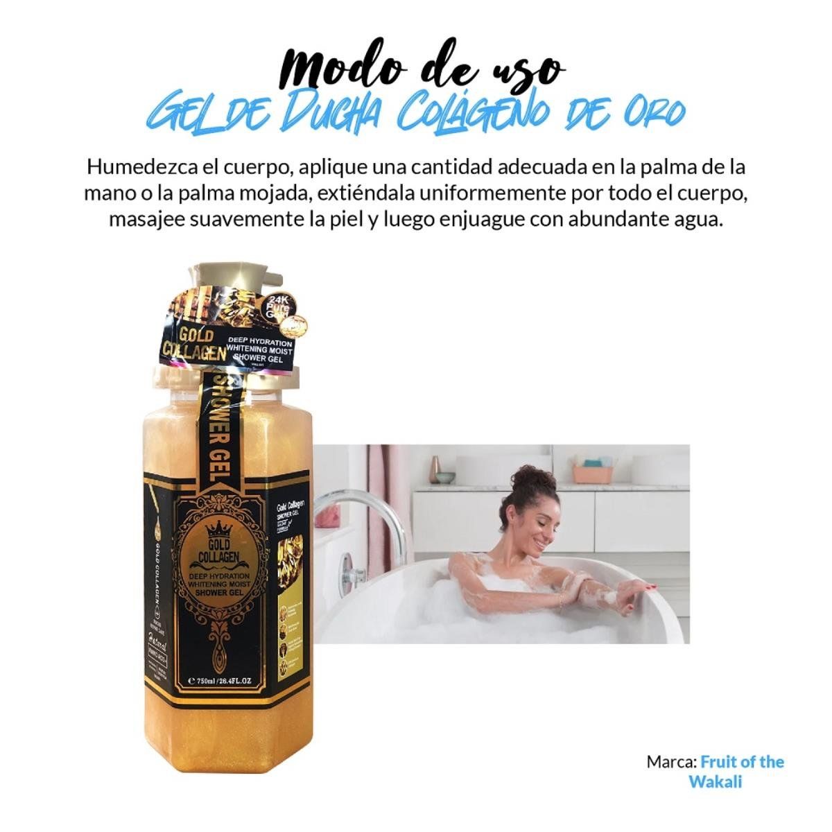 GENERICO - Gel De Ducha Colágeno De Oro + Aceite Masajeador Corporal De Rosa