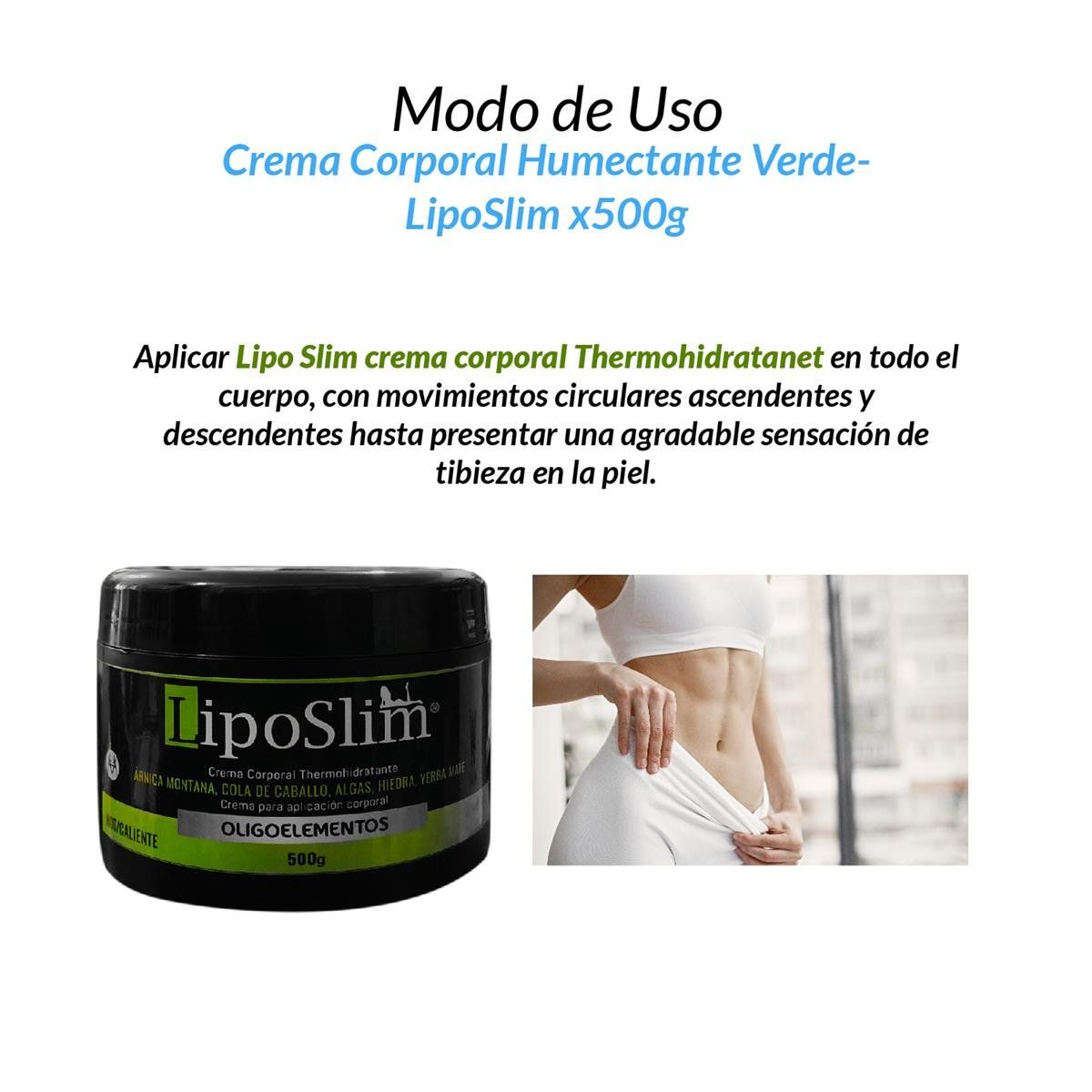 GENERICO - Crema Corporal Humectante Verde - Liposlim 500Gr