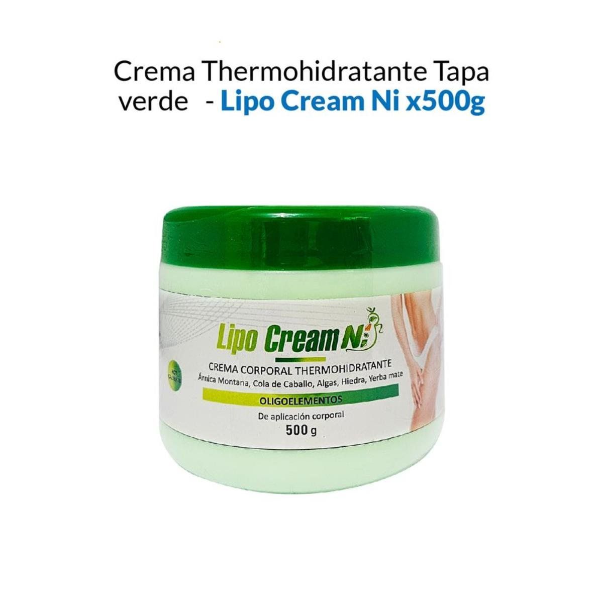 GENERICO - Crema Corporal Thermohidratante Tapa Verde- Lipo Cream Ni 500Gr