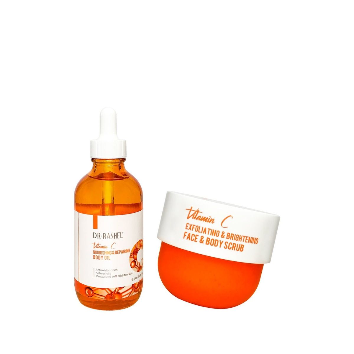 GENERICO - Aceite Corporal + Exfoliante E Iluminador Vitamina C - Dr Rashel