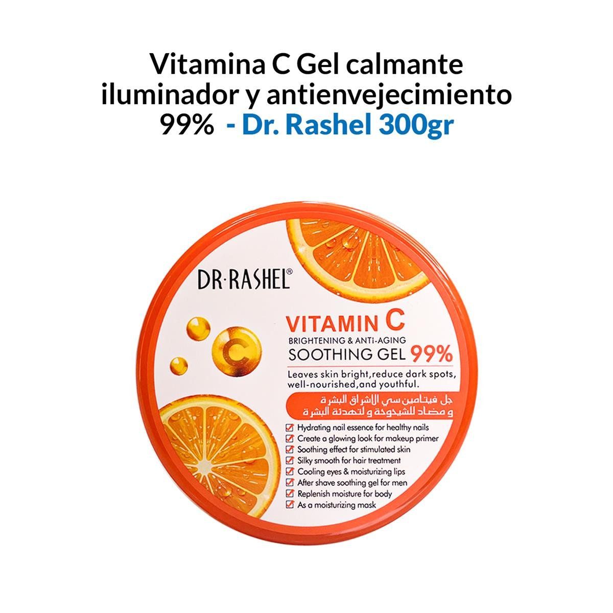 GENERICO - Vitamina C Gel Calmante Iluminador Y Antienvejecimiento 99% 300Gr